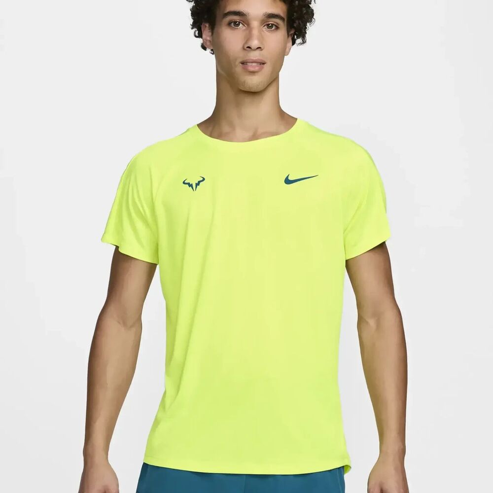 Nike Rafa Nadal Challenger Dri-Fit ADV Tennis Jersey Volt Neon men medium FD5409